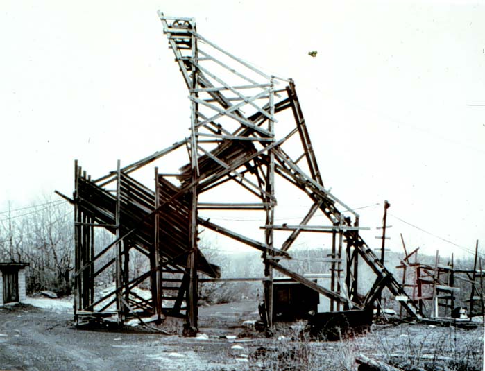 wood structure in field