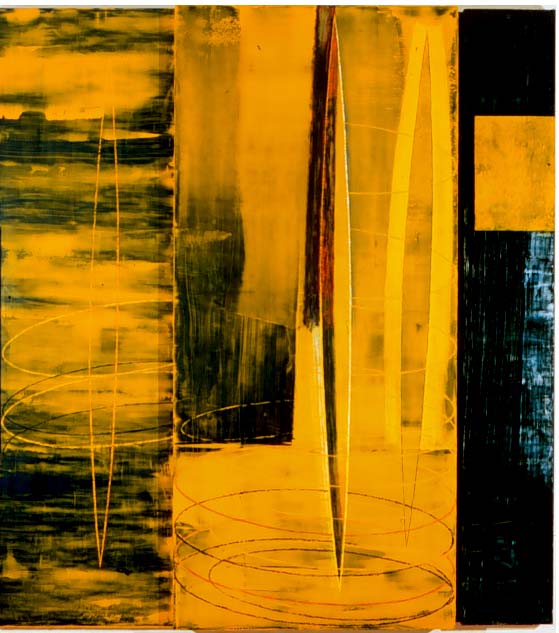yellow abstract art
